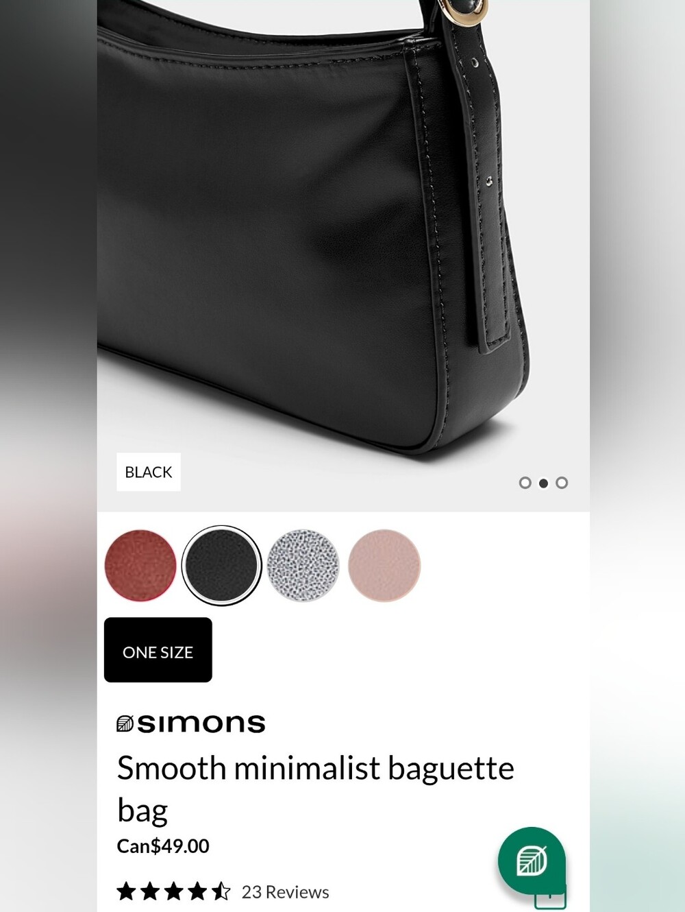 Black Baguette Bag